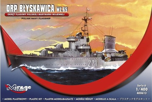 Go to product Mirage 400613 - 1:400 ORP Błyskawica Wz.65 Polish Navy Flagship
