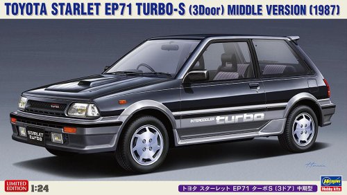Go to product Hasegawa 20559 - 1:24 Toyota Starlet EP71 Turbo-S 3Door Middle Version 1987