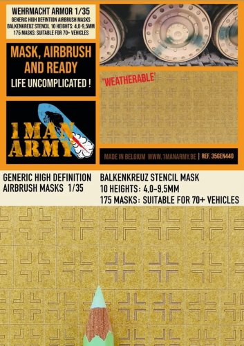 Go to product 1 Man Army 35GEN440 - 1:35 Balkenkreuz Stencil masks