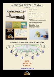 1 Man Army 32DET049 - 1:32 De Havilland Mosquito FB Mk. VI masks