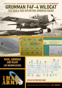 1 Man Army 32DET031 - 1:32 Grumman F4F-4 Wildcat masks