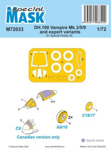 Special Hobby M72033 - 1:72 DH.100 Vampire Mk.3/5/9 And Export Variants