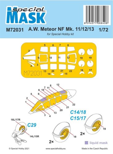 Go to product Special Hobby M72031 - 1:72 A.W. Meteor NF Mk. 11/12/13
