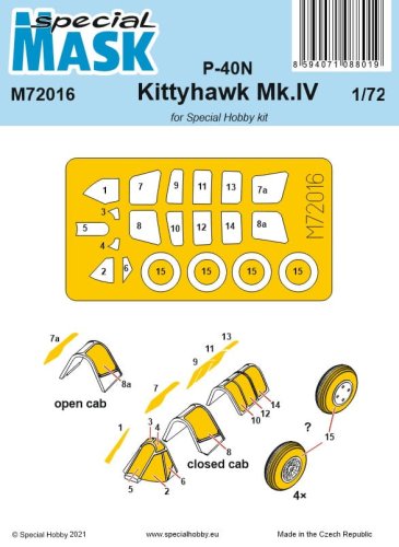 Go to product Special Hobby M72016 - 1:72 P-40N Kittyhawk Mk.IV
