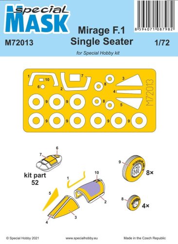 Go to product Special Hobby M72013 - 1:72 Mirage F.1 Single Seater