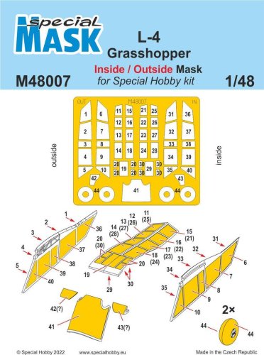 Go to product Special Hobby M48007 - 1:48 L-4 Grasshopper Inside/Outside