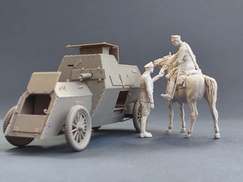Go to product Copper State Models CSM F35032 - 1:35 Imperial Russian Automobile Machine Gun Platoon Orderly Officer Passing An Order