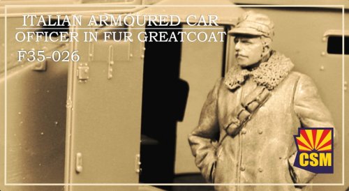 Go to product Copper State Models CSM F35026 - 1:35 Italian Armoured Car Officer In Fur Greatcoat