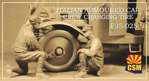 Go to product Copper State Models CSM F35025 - 1:35 Italian Armoured Car Crew Changing Tire