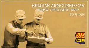 Copper State Models CSM F35020 - 1:35 Belgian Armoured Car Crew Checking Map