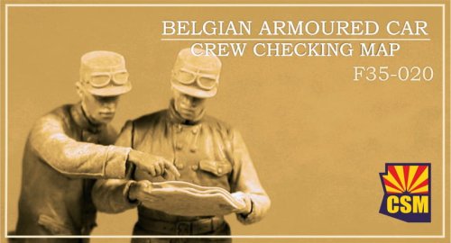 Go to product Copper State Models CSM F35020 - 1:35 Belgian Armoured Car Crew Checking Map