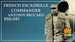 Copper State Models CSM F32047 - 1:32 French Escadrille Commander Antonin Brocard WWI Figures