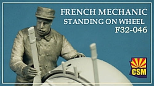 Go to product Copper State Models CSM F32046 - 1:32 French Mechanic Standing On Wheel WWI Figures