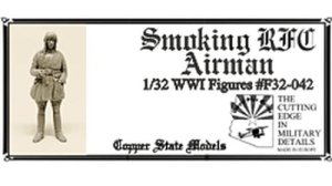 Copper State Models CSM F32042 - 1:32 Smoking RFC Airman WWI Figures