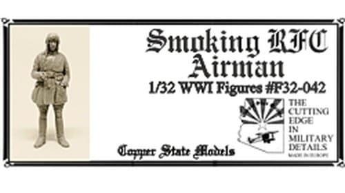 Go to product Copper State Models CSM F32042 - 1:32 Smoking RFC Airman WWI Figures