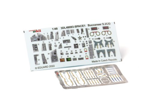 Go to product Eduard 3DL48093 - 1:48 Buccaneer S.2C/D Space 3D Decals + PE