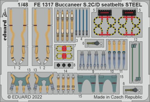 Go to product Eduard FE1317 - 1:48 Buccaneer S.2C/D seatbelts - Steel
