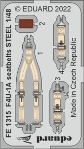 Eduard FE1315 - 1:48 F4U-1A seatbelts - Steel