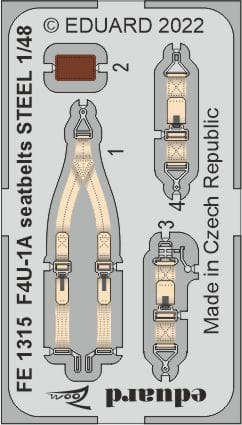 Go to product Eduard FE1315 - 1:48 F4U-1A seatbelts - Steel