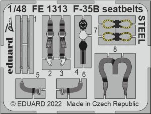 Eduard FE1313 - 1:48 F-35B seatbelts - Steel
