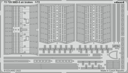 Go to product Eduard 72725 - 1:72 SBD-3 air brakes