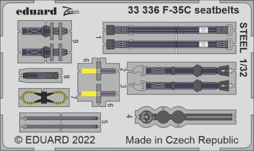 Go to product Eduard 33336 - 1:32 F-35C seatbelts - Steel