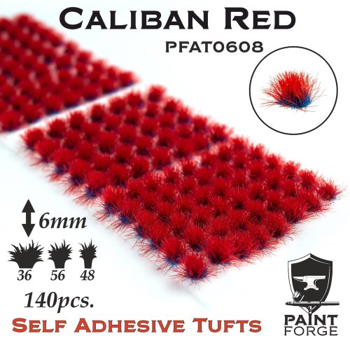 Go to product PAINT FORGE AT0608 - Grass tufts 6 mm x 140 szt - Caliban Red