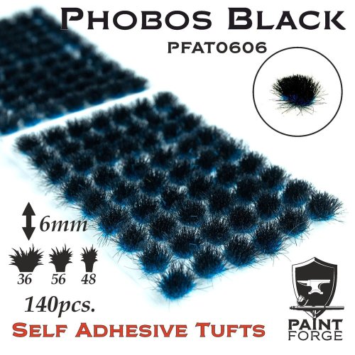 Go to product PAINT FORGE AT0606 - Grass tufts 6 mm x 140 szt - Fobos Black
