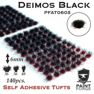 PAINT FORGE AT0605 - Grass tufts 6 mm x 140 szt - Deimos Black