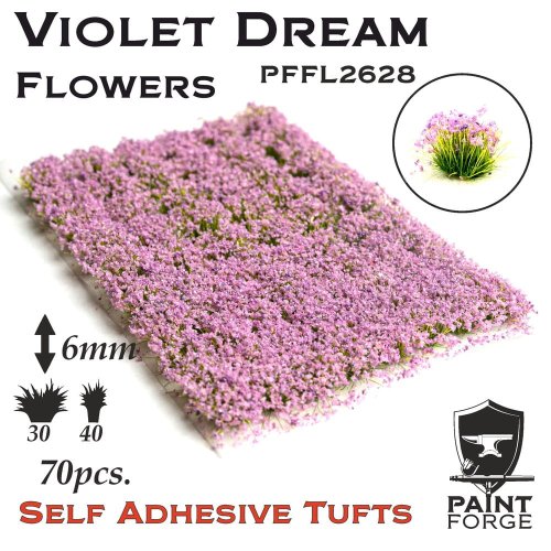 Go to product PAINT FORGE 28-20 - Flower tufts - 6mm x 50 szt - Violet Dream Flowers