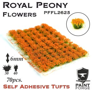 PAINT FORGE 25-20 - Flower tufts - 6mm x 50 szt - Royal Peony Flowers