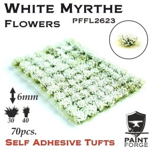 PAINT FORGE 23-20 - Flower tufts - 6mm x 50 szt - White Myrthe Flowers