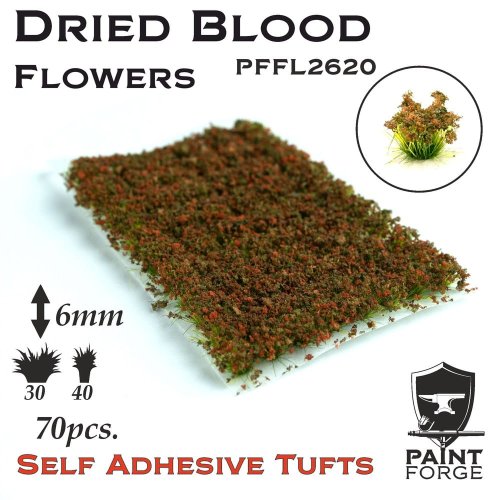 Go to product PAINT FORGE 20-20 - Kępy kwiatów 6 mm x 50 szt - Dried Blood Flowers