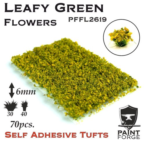Go to product PAINT FORGE 19-20 - Kępy kwiatów 6 mm x 50 szt - Leafy Green Flowers