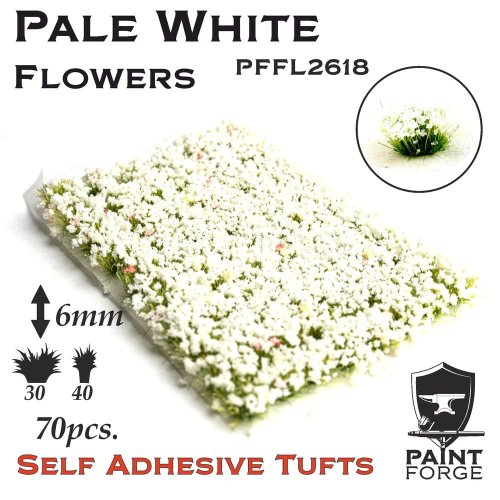 Go to product PAINT FORGE 18-20 - Kępy kwiatów 6 mm x 50 szt - Pale White Flowers