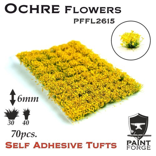 Go to product PAINT FORGE 15-20 - Kępy kwiatów 6 mm x 50 szt - Ochre Flowers
