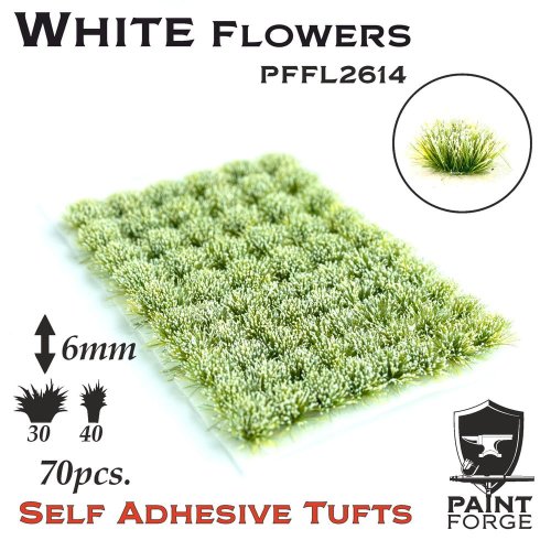Go to product PAINT FORGE 14-20 - Kępy kwiatów 6 mm x 50 szt - White Flowers