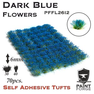 PAINT FORGE 12-20 - Kępy kwiatów 6 mm x 50 szt - Dark Blue Flowers
