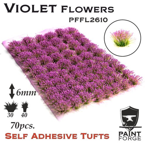 Go to product PAINT FORGE 10-20 - Kępy kwiatów 6 mm x 50 szt - Violet Flowers