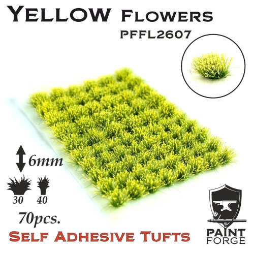 Go to product PAINT FORGE 07-20 - Kępy kwiatów 6 mm x 50 szt - Yellow Flowers
