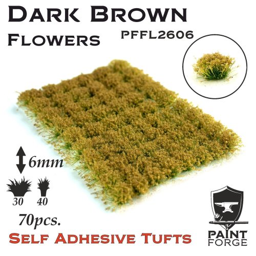 Go to product PAINT FORGE 06-20 - Kępy kwiatów 6 mm x 50 szt - Dark Brown Flowers