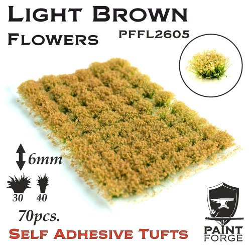 Go to product PAINT FORGE 05-20 - Kępy kwiatów 6 mm x 50 szt - Light Brown Flowers