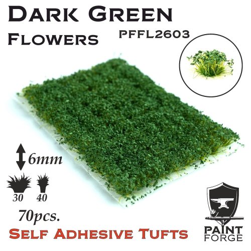 Go to product PAINT FORGE 03-20 - Kępy kwiatów 6 mm x 50 szt - Dark Green Flowers