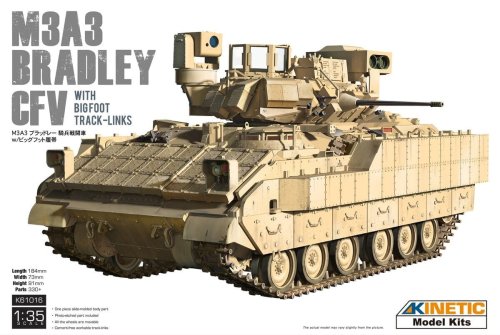 Go to product Kinetic 61016 - 1:35 M3A3 Bradley CFV w/ Bigfoot Track-Links