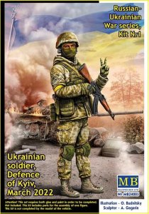 Master Box 24085 - 1:24 Ukrainian Soldier, Defence of Kyiv, March 2022 Russian-Ukrainian War Series Kit nr 1
