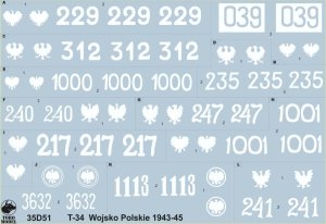 TORO MODEL 35D51 - 1:35 T-34 tanks in Polish service 1943 - 1945
