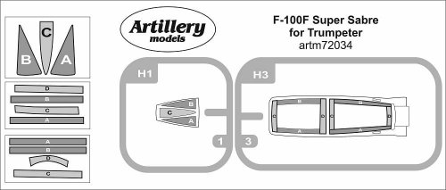 Go to product Fly Artm72034 - 1:72 F-100F Super Sabre