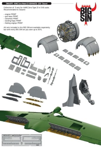 Go to product Eduard SIN64895 - 1:48 A6M2 Zero Model 21 Advanced
