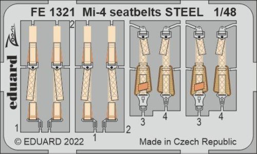 Go to product Eduard FE1321 - 1:48 Mi-4 seatbelts - Steel