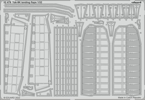 Go to product Eduard 32479 - 1:32 Yak-9K landing flaps